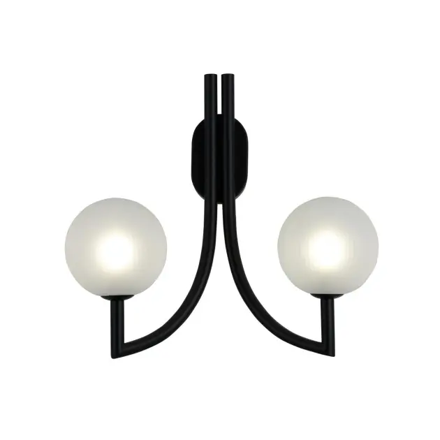 Modern dubbelvägglampa i randigt glas