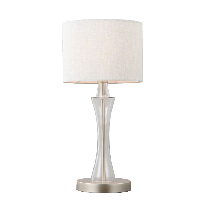 Modern Creme White Textile Bordslampa