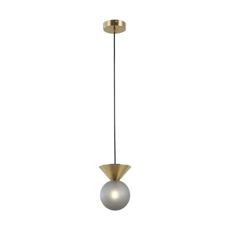 Frostad Smoky Ball Glass Pendellampa