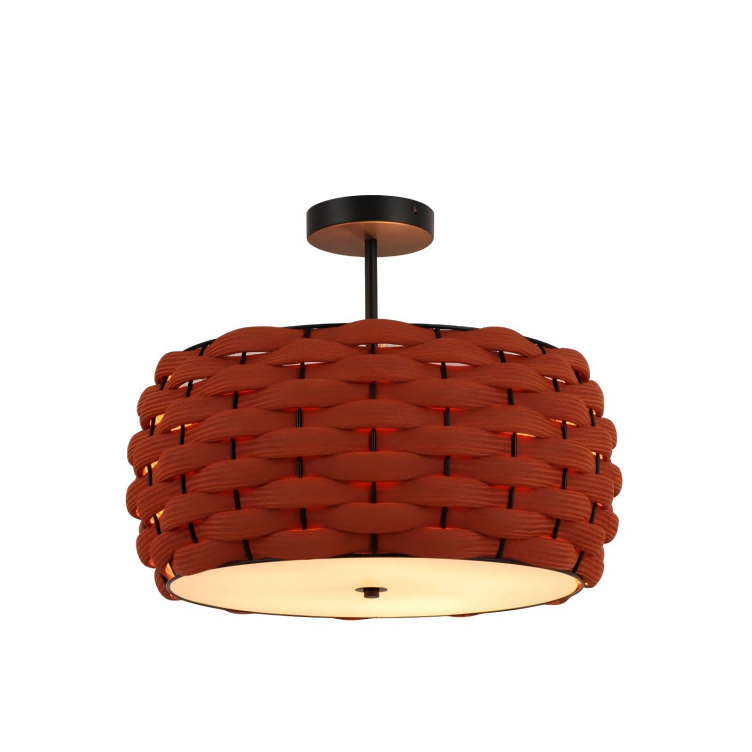 Handvävd infälld taklampa