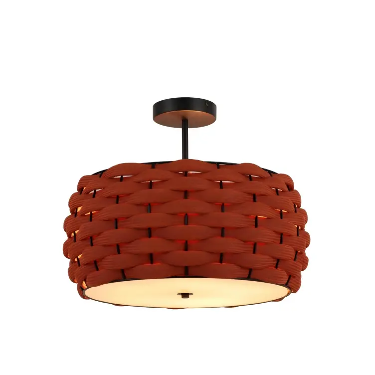 Handvävd infälld taklampa