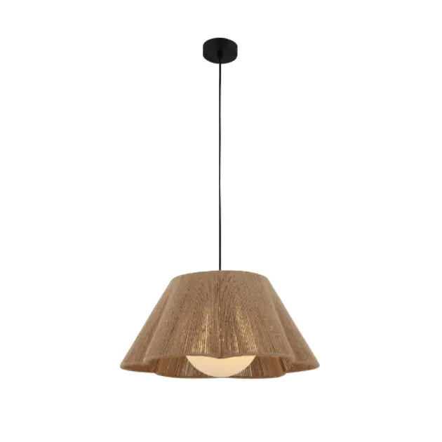 Hampa rep och glasskärm taklampa