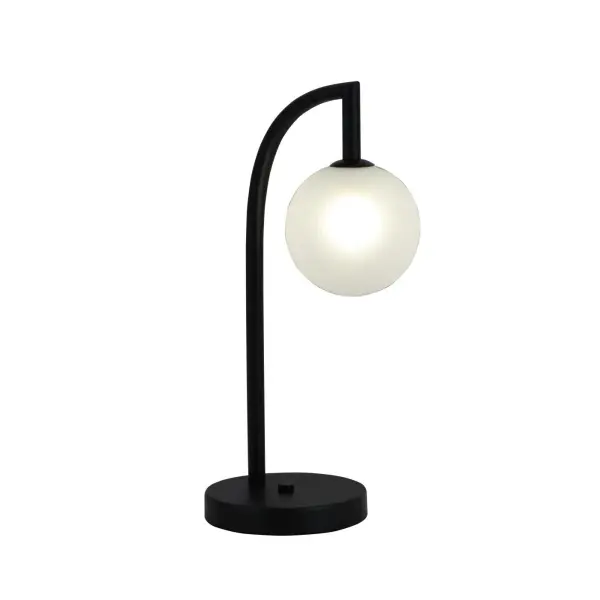 Minimalistisk sfärisk glasbordslampa