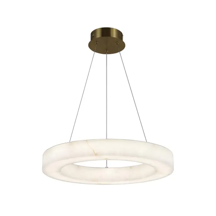 Modern Alabaster Ring LED Pendelljus
