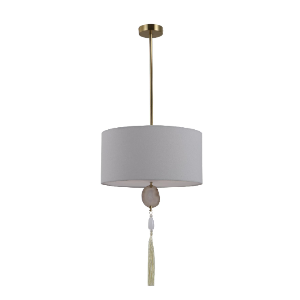 Natural Agate Antique Copper Pendant Lamp