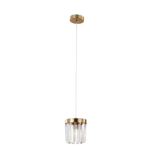 Singel E14 Basstrustad Gold K9 Crystal Pendant Light