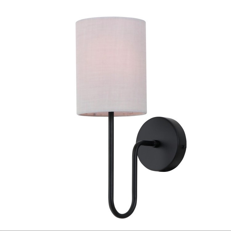 Slim Cylinder Shade Uplight Metal Wall Scone